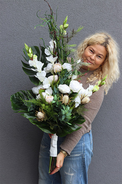 dekoracja wiązanka nagrobna bukiet Eden, dł.105cm