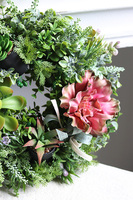 Sukulenty Garden, zielony wianek ozdobny