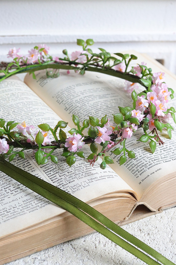 Vanne Pink, komunijny wianek na głowę