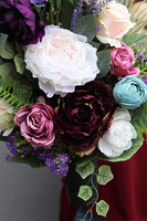 Delicja Blue, komplet 2 eleganckich wiązanek nagrobnych