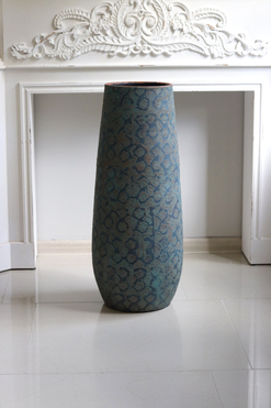 Clementino B, ceramiczny wazon, kolor miedziany, wym.27x70cm