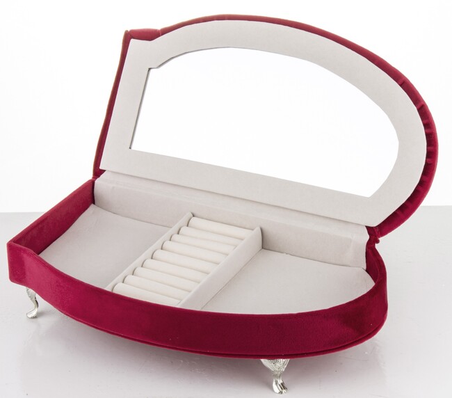 szkatułka / puzderko Florencja Wave Malina, wym.17x26.5x12.5cm