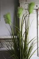 Fiberglass Grey Grandelio, sztuczna trawa w szarej donicy, wys.160cm