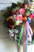 częściowy wianek z motylem, Tefulla, śr.35cm 