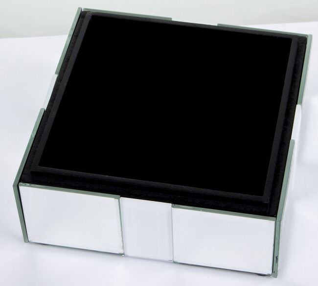 Crystallis Lotos, szklane puzderko / szkatułka na drobiazgi, wym.13x15.5x15.5cm