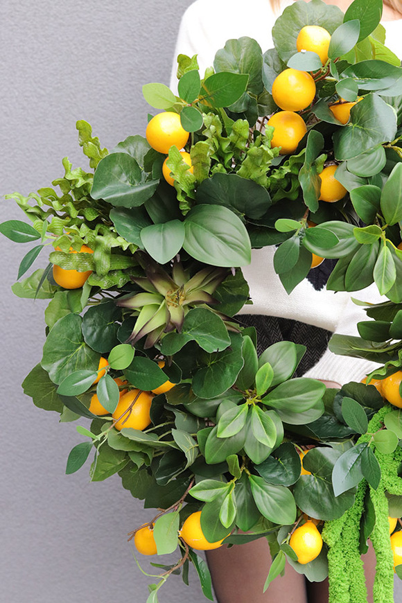 Lemonade, wianek na drzwi z cytrynami