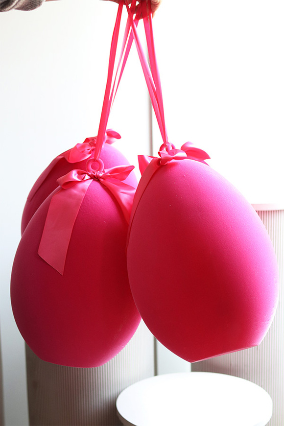 Pink Eggs, zawieszka wielkanocna, wym.40x25cm