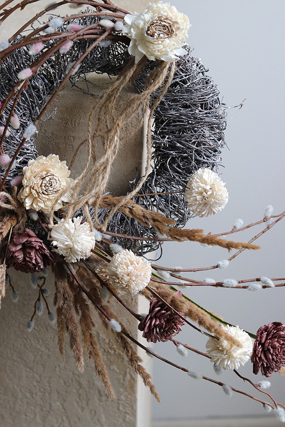 Boho House, wiosenny wianek z baziami