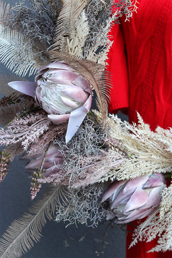 Subtelle Lilano, wianek na obręczy z proteą, rozp.79cm