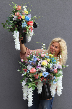 Leossa Rainbow, komplet dekroacji nagrobnych, kompozycja + bukiet