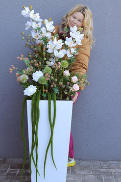 Harmonia Wiosenna Mediolan, podłogowa dekoracja kwiatowa, wys.160cm