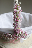 Kaszka Pastella 2, dekorowany koszyczek wielkanocny z serwetką