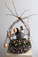 Gniazdo, stroik wielkanocny z kogutem, wys.60cm