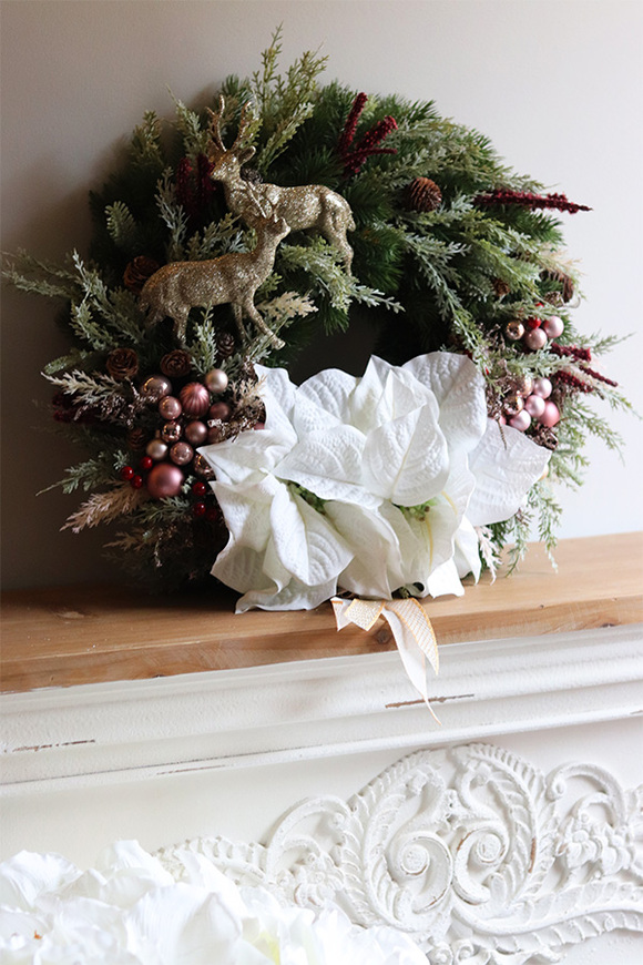 Reny Zimą 2, bożonarodzeniowy wianek, rozp.55cm   