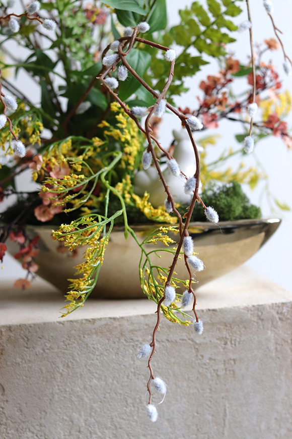 Gerrte, stroik wielkanocny w złotej donicy, wym.60x50x45cm