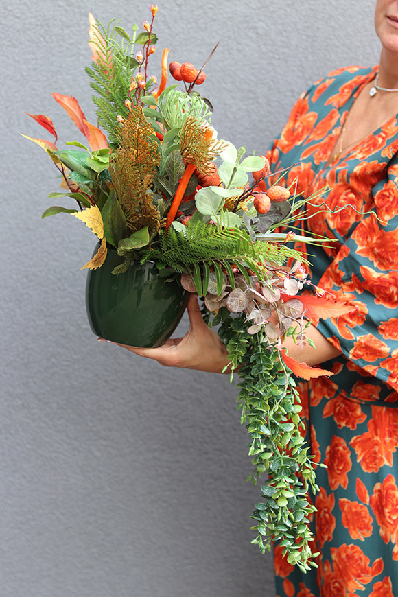 Ladies First Pumpkin A, jesienna kompozycja, wys.40cm