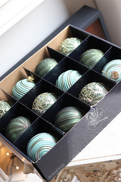 Decoris Green Velvet, świąteczne bombki, śr.10cm, kpl.12szt