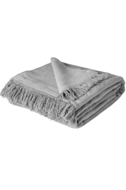 Plusz, koc / pled szary, wym.150x200cm