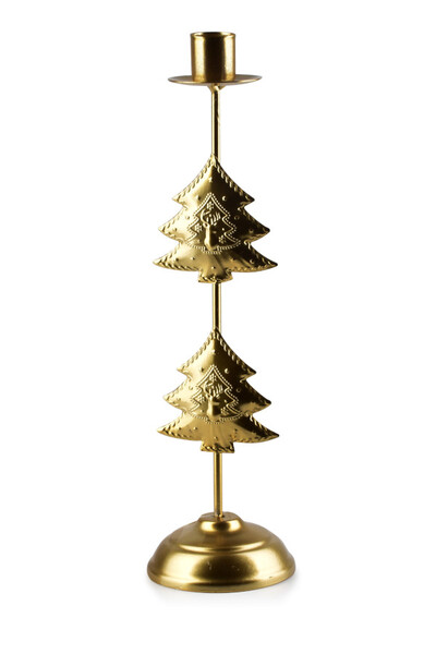 Merry Glamour, świecznik z choinką, złoty