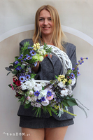 Letnie Harce, asymetryczny wianek z ptaszkami