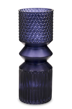 Blurra, fioletowy szklany wazon A, wym.30x11x11cm