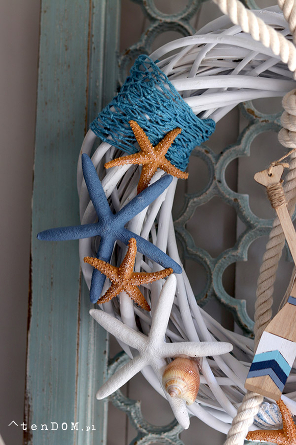 Wiosła, marynistyczny wianek do powieszenia na drzwiach