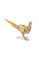 Bażant, figurka ptak w kolorze złotym, wym.33x18x75cm