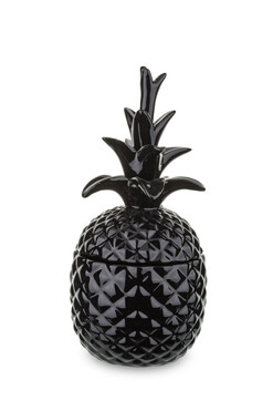 Ananas Black, pojemnik dekoracyjny amfora C, wys.26cm 