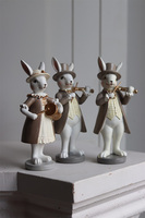 Bunny Cottage Beige, figurka wielkanocna zajączek