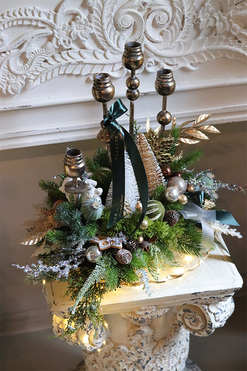 Classica Palazia, adwentowy stroik na świeczniku, wym. 42x50x26cm