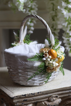 dekorowany koszyczek wielkanocny, Wella, wys.27cm  