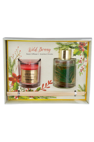 Wild Berry, świeca zapachowa w szkle + dyfuzor
