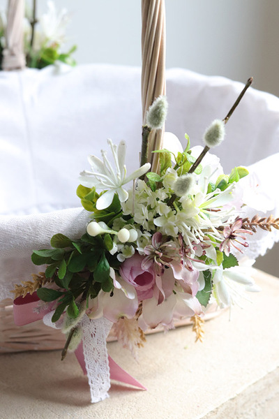 Samanta, dwustronnie dekorowany koszyczek wielkanocny