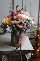 Beigenata 2 LED, flowerbox świąteczny z bawełną