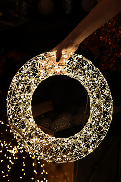 Christmas Light, świąteczna figurka wieniec LED