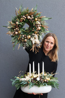 świąteczny wianek, Złota Kraina, śr.45cm