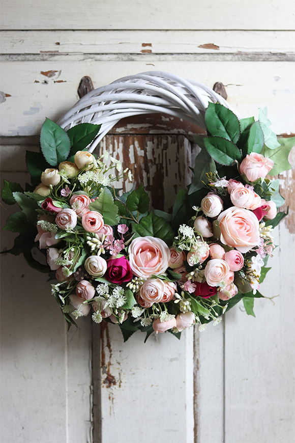 asymetryczny wianek na drzwi, Nefrete, śr.34cm  