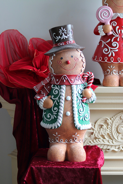 Gingerbread Gentleman, świąteczna figurka piernikowy ludek