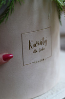 Ferie Świąteczne LED, welurowy flowerbox świąteczny