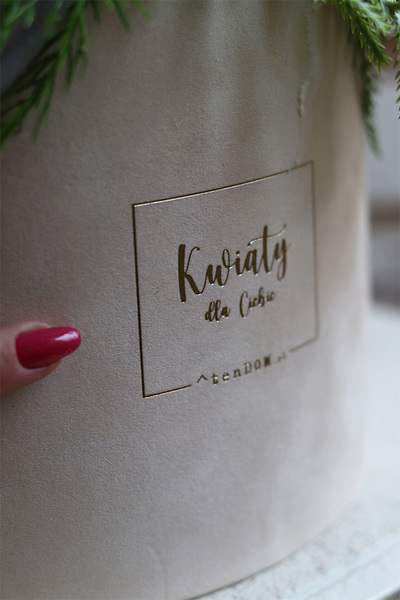 Ferie Świąteczne LED, welurowy flowerbox świąteczny