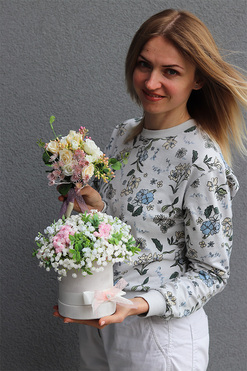 Sweet Roses, bukiet do ręki, dł.15cm