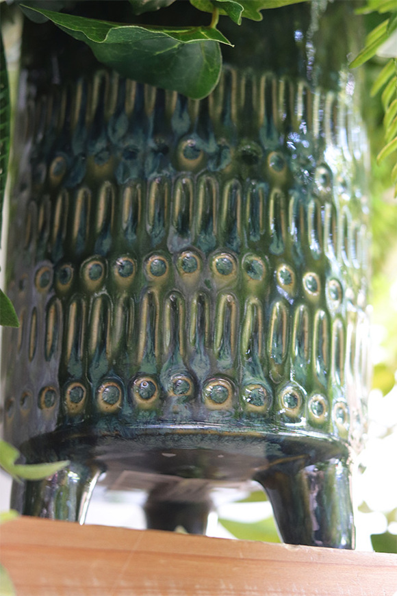 Amazonia, zielona kompozycja w donicy na nóżkach