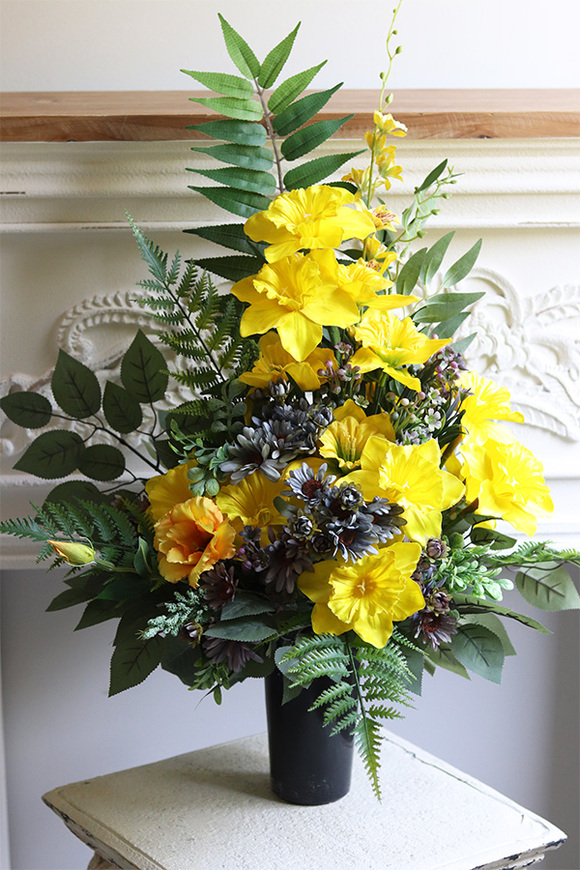 Słoneczna Pogoda, bukiet nagrobny we wkładzie