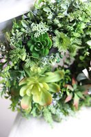 Sukulenty Garden, zielony wianek ozdobny