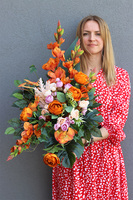 Orangia, bukiet nagrobny we wkładzie