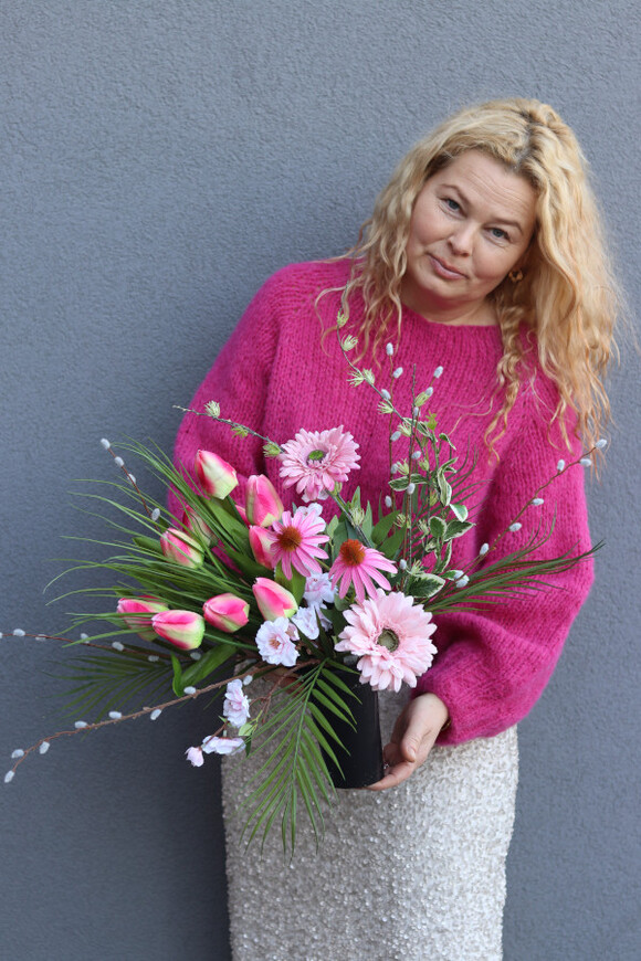 Różowy Ogród Volcan, komplet dekoracji nagrobnych