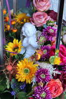 Angelo Garden Koloria, lampion nagrobny z kwiatami, wys.62cm