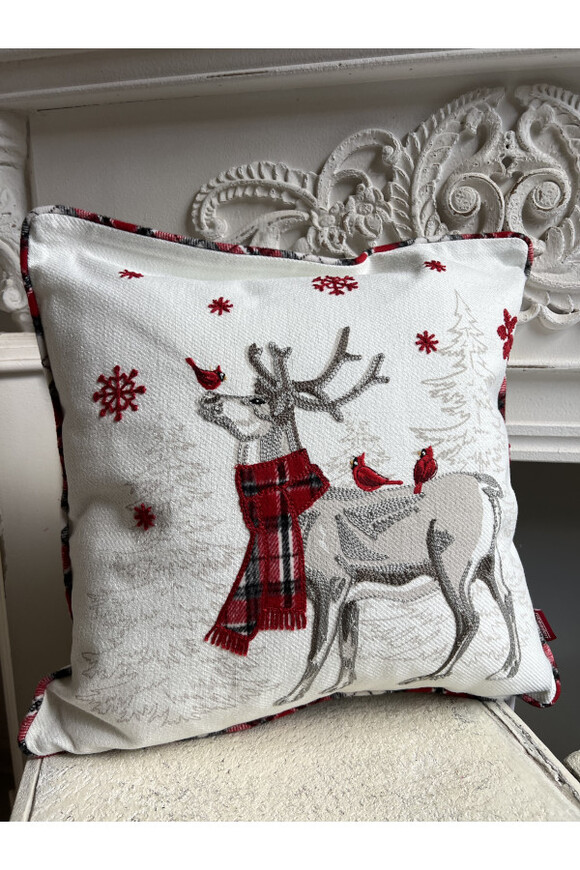 Christmas Mood, poszewka dekoracyjna świąteczna, Renifer	
