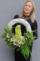 Bunny Green, wiosenny wianek z zajączkiem