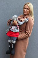 Ragdoll Rudolf A, laleczka zimowa renifer siedząca